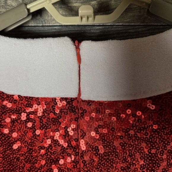 Tipsy Elves Santa Shift Dress Sequin Red White Trim Belted Christmas 1X NWT - Picture 8 of 12